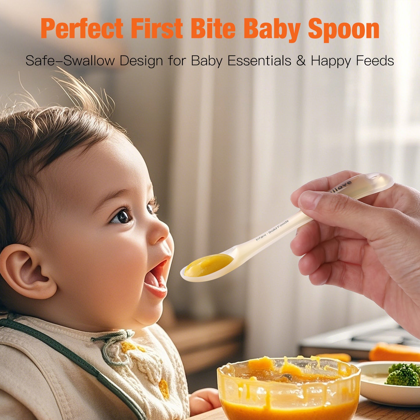 Omnilove Silicone Baby Spoons 2-Pack with Case