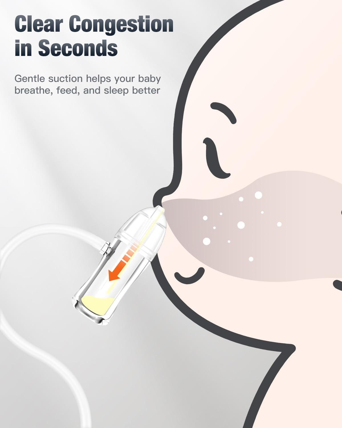 Omnilove Baby Nasal Aspirator Manual Nose Sucker for Newborn & Infant
