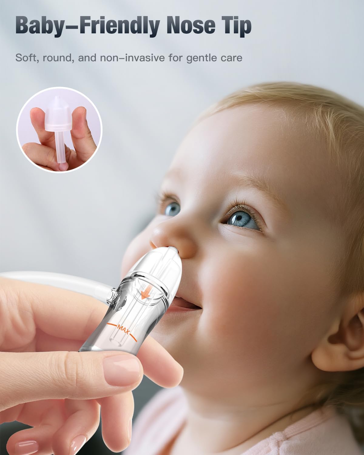 Omnilove Baby Nasal Aspirator Manual Nose Sucker for Newborn & Infant