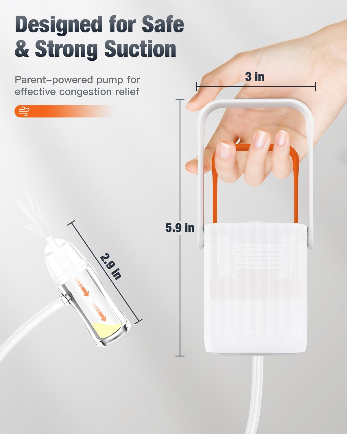 Omnilove Baby Nasal Aspirator Manual Nose Sucker for Newborn & Infant