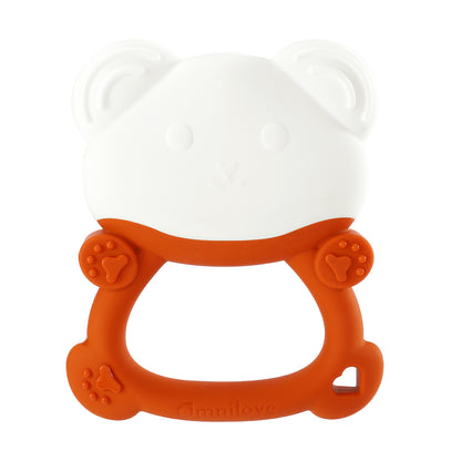 OMNILOVE Multi-Textured Silicone Teether – Soothing Relief for Sore Gums, Easy-Grip Design